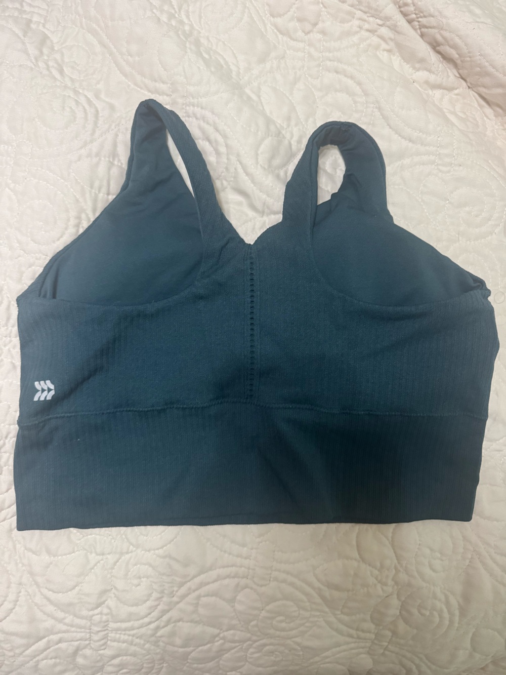 all in motion Teal Ribbed Racerback Tank - Picture 2 of 3